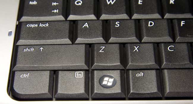 Black laptop keyboard buttons
