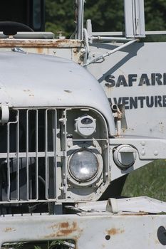 Close up of a safari jeep