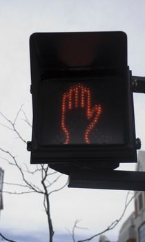 Crossing Walk Signal in winter