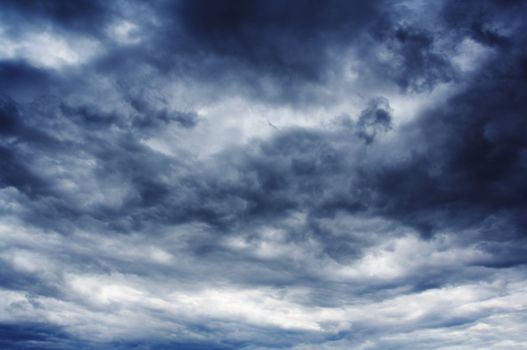 Dramatic clouds before storm