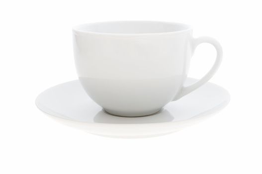 White coffee cup on white background with clipping path
