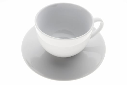 Isolated white coffee cup on white background 