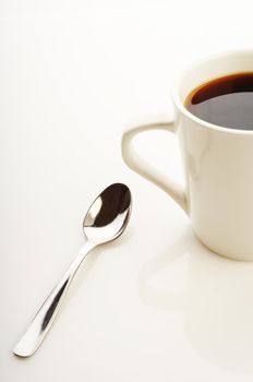 Coffee cup on white background