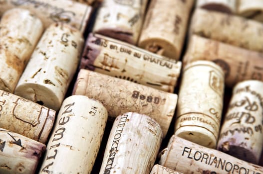 Pile of wine corks