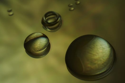 closeup of abstract water droplets