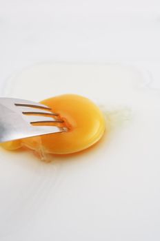 Egg with fork