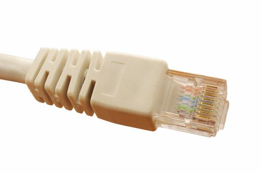 Ethernet cable RJ-45 plug close-up