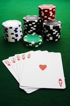 The best poker hand, royal flush