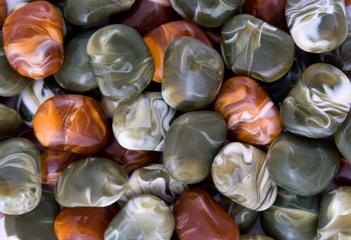 stack of decorative shining colorful pebbles