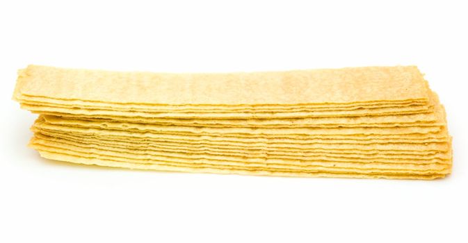 crisps. potato chips on a white background
