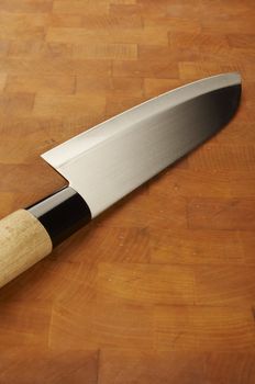 Knife on cutting board
