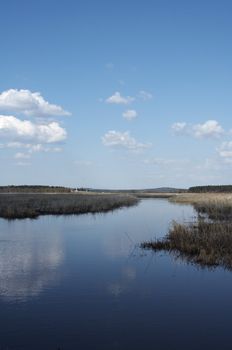 Spring lake landscape from eastern Finland