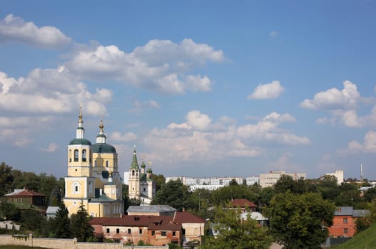 Church under a cloudy sky