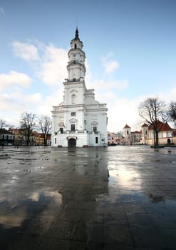 The image of street of city of Kaunases in the spring