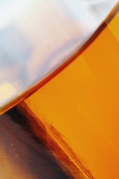 Glass of whiskey macro