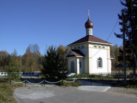 Christian chapel on graveyard