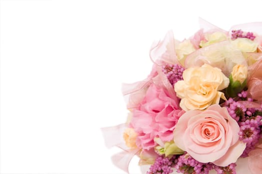 wedding background decoration with beautiful bouquet