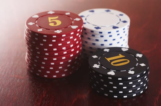 Stack of casino chips