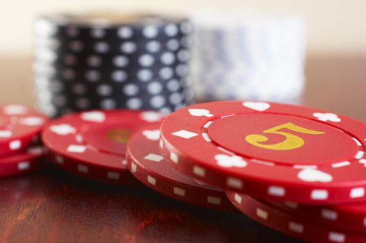 Stack of casino chips