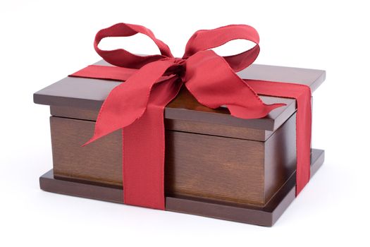 Wooden box for jewellery, christmas present