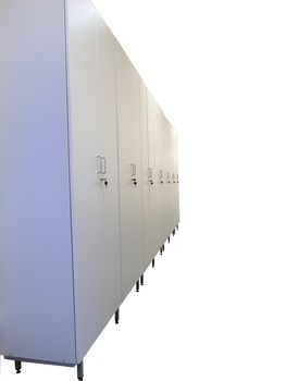 row of cabinets on the office