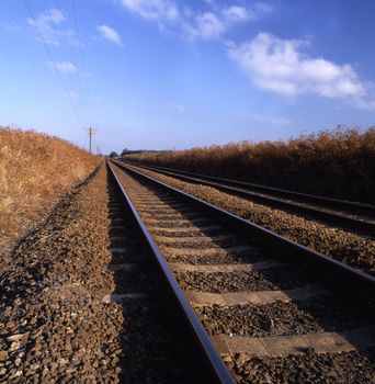 Rail track going into infinity