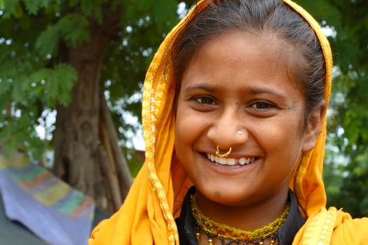 Nice woman wearing traditional sari