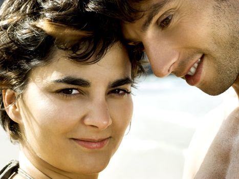 Portait of a young couple in outdoor