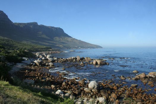 Sunrise over the coast in South Africa.