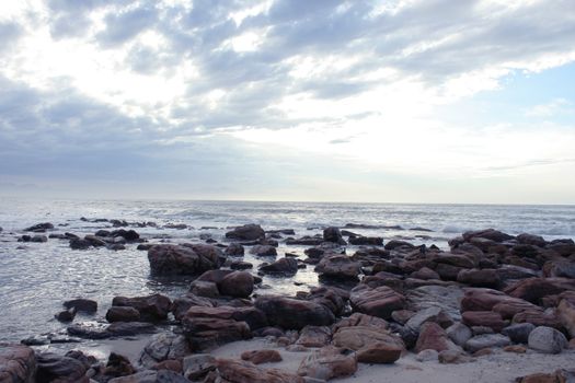 Sunrise over the coast in South Africa.