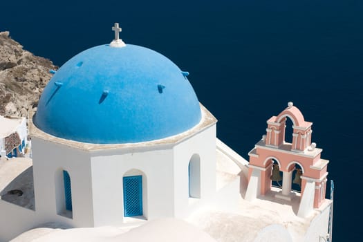 The most famous church on Santorini Island, Greece