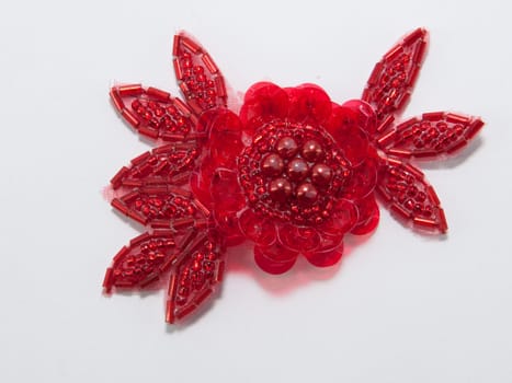 The picture of the red brooch for sewing