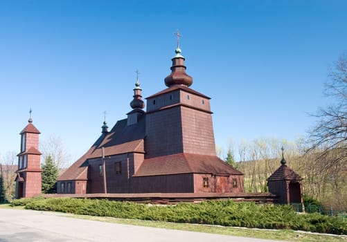 Wooden Orthodox Church in Mecina Wielka builded in XIX Century, Poland