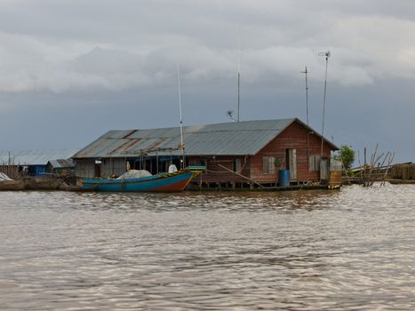 The picture of everyday life of vietnam peole at cambodia