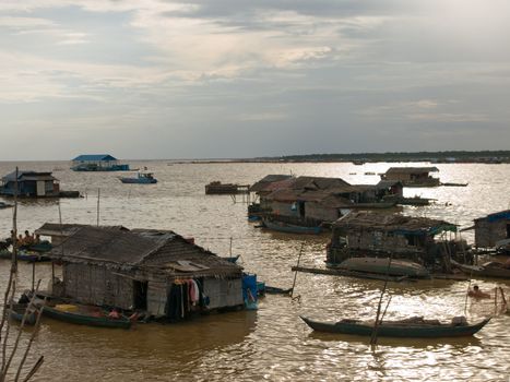 The picture of everyday life of vietnam peole at cambodia