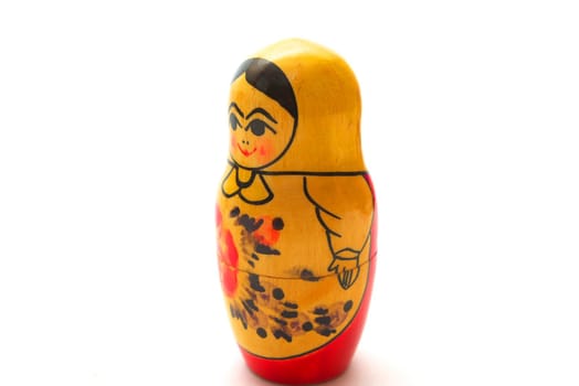 photo of the nesting doll on white background