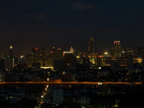 the picture of the bangkok night view