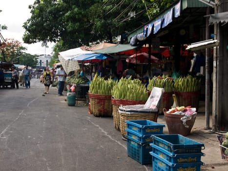 The picture of the bangkok traditional marketplace