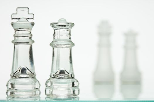 Chess transparent, white background, kings and queens, royal War
