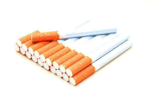 photo of the cigarettes on white background