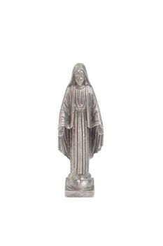 Madonna figure of pewter - isolated on white background