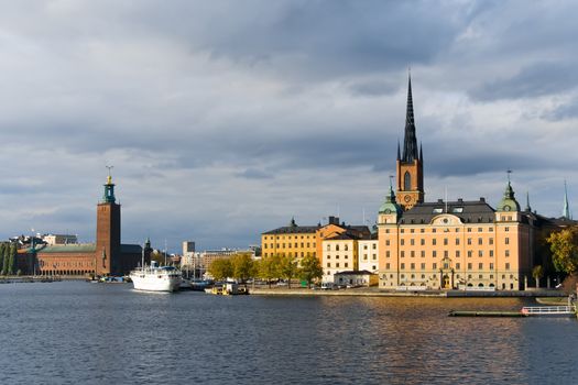 A view of Riddarholmen, centre of Stockholm, Sweden
