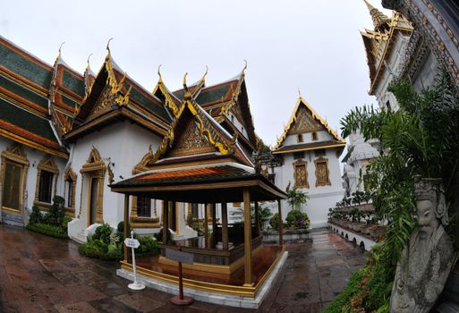 One of the main tourist attractions:The Grand Palace/Wat Phra Keo in Bangkok,Thailand