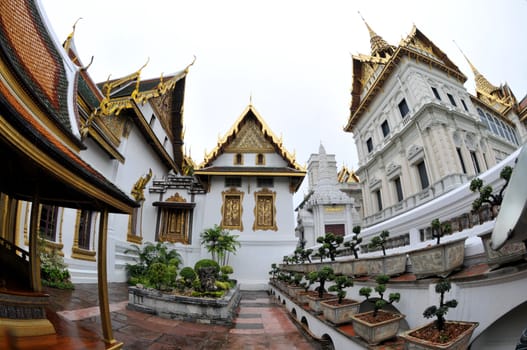 One of the main tourist attractions:The Grand Palace/Wat Phra Keo in Bangkok,Thailand