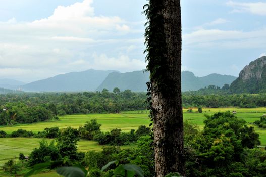 the beautiful landscape of vang vieng,laos