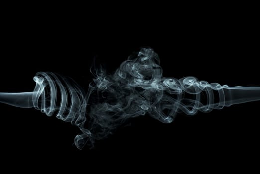 Smoke over black background
