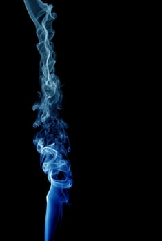 Colored abstract smoke elements on black background