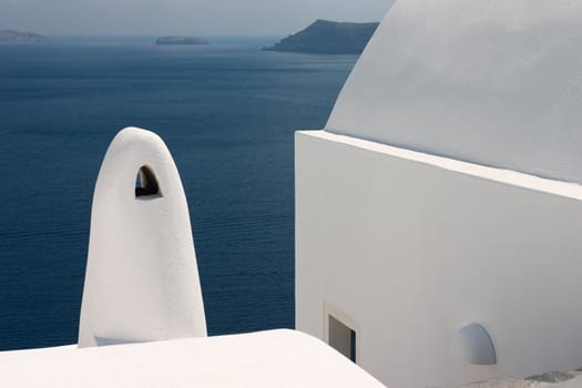 Greek architecture on beautiful island Santorini