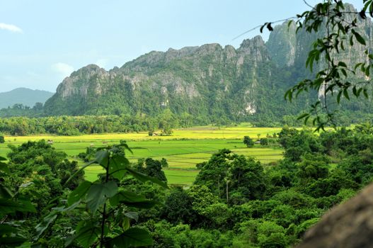 the beautiful landscape of vang vieng,laos