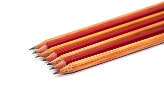 photo of the pencils on white background